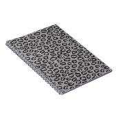 Zwart netto kant met luipaardpatroon op wit notitieboek (Rechterzijde)