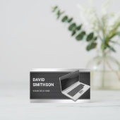 Zwart-netwerkcomputercomputer Reparatietechnicus v Visitekaartje (Staand voorkant)