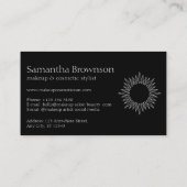 Zwart neutraal Spiritueel handgeschreven Sun Moon Visitekaartje (Achterkant)