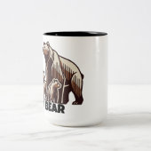 Zwart niet knoeien met Mama Beer Baby Beer Tweekleurige Koffiemok (Center)