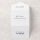 Zwart niets Fancy Liefde Weddenschap All In One Uitnodiging (Buitenkant)