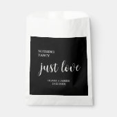 Zwart Niets Gewoons Gewoon Liefde Huwelijk Bedankzakje (Voorkant)