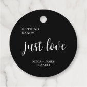 Zwart Niets Moois Alleen Liefde Trouwen   Bedankjes Labels (Achterkant)