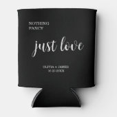 Zwart Niets Moois Alleen Liefde Trouwfeest Blikjeskoeler (Voorkant)