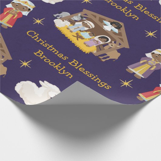 Zwart niviteitsverlooppapier cadeaupapier (Hoek)