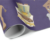 Zwart niviteitsverlooppapier cadeaupapier (Rol Hoek)