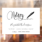 Zwart notarisleningtekenaar raamsticker (Vel 2)