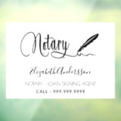 Zwart notarisleningtekenaar raamsticker (Vel 3)