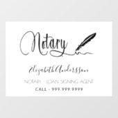 Zwart notarisleningtekenaar raamsticker (Vel)