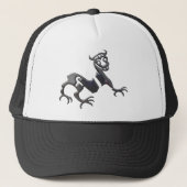 Zwart Novgorod Dragon-chroom Trucker Pet (Voorkant)