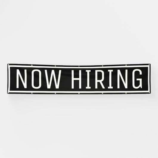 Zwart nu-kabelbanner spandoek (Horizontaal)