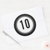 Zwart Nummer Sticker (Envelop)