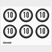 Zwart Nummer Sticker (Vel)