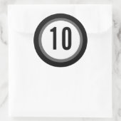 Zwart Nummer Sticker (Tas)