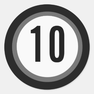 Zwart Nummer Sticker