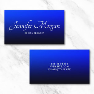 Zwart Nvy en saffierblauwe Ombre Elegant Visitekaartje
