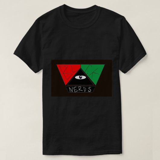 Zwart oeronomisch T-shirt (Design voorkant)