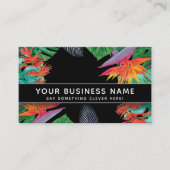 Zwart Oerwoud Tropical Modern Elegant Professional Afsprakenkaartje (Voorkant)