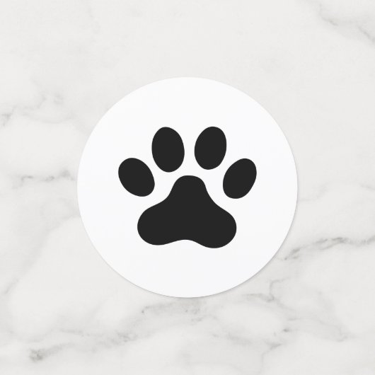 Zwart of aangepast kleurenafdrukken confetti (Kleine voorkant)