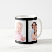 Zwart of Aangepaste kleur 3 Portret Foto Koffiemok (Voorkant rechts)