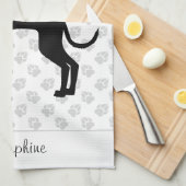 Zwart (of een andere kleur) Iggy Silhouette en naa Theedoek (Quarter Fold)