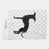 Zwart (of een andere kleur) Iggy Silhouette en naa Theedoek (Horizontaal)