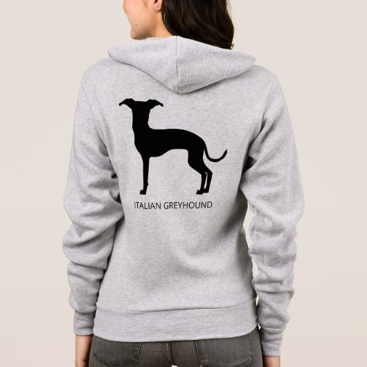 Zwart (of een andere kleur) Iggy Silhouette & Text Hoodie (Achterkant)