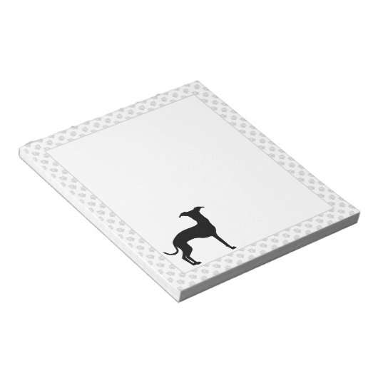 Zwart (of een andere kleur) ijzige Silhouette en p Notitieblok (Schuin)