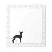 Zwart (of een andere kleur) ijzige Silhouette en p Notitieblok (Voorkant)