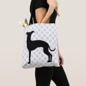 Zwart (of een andere kleur) ijzige Silhouette en p Tote Bag (Dichtbij)