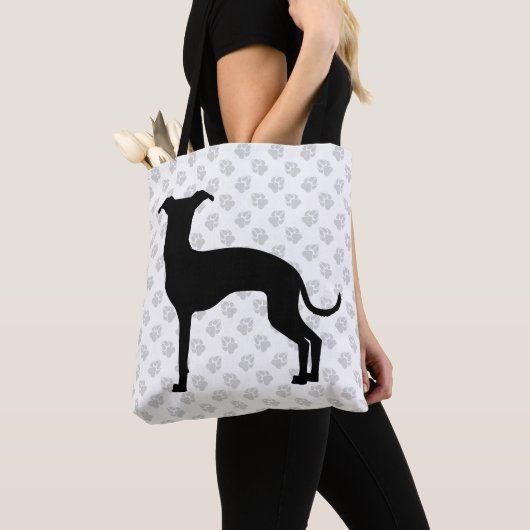 Zwart (of een andere kleur) ijzige Silhouette en p Tote Bag (Dichtbij)