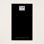 Zwart of een kleur voegt logo oorenkaart toe visitekaartje (Voorkant)