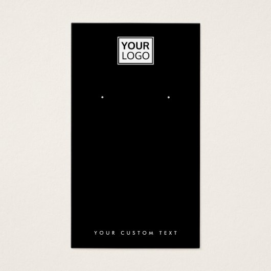 Zwart of een kleur voegt logo oorenkaart toe visitekaartje (Voorkant)