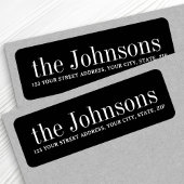 Zwart of een van de kleurenfamilienaam retouradres etiket