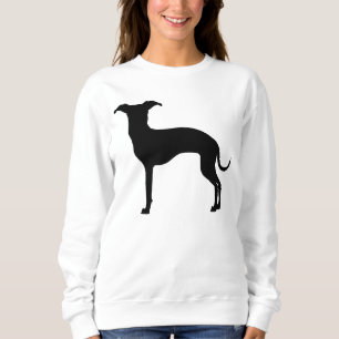 Zwart (of uw kleur) Italiaans Greyhound Silhouette Trui