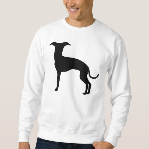 Zwart (of uw kleur) Italiaans Greyhound Silhouette Trui