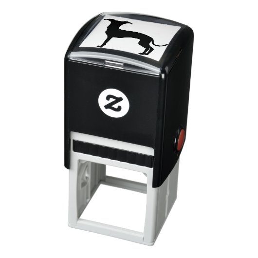 Zwart (of uw kleur) Italiaans Greyhound Silhouette Zelfinktende Stempel (Product)
