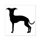 Zwart (of uw kleur) Italiaans Greyhound Silhouette Zelfinktende Stempel (Design)