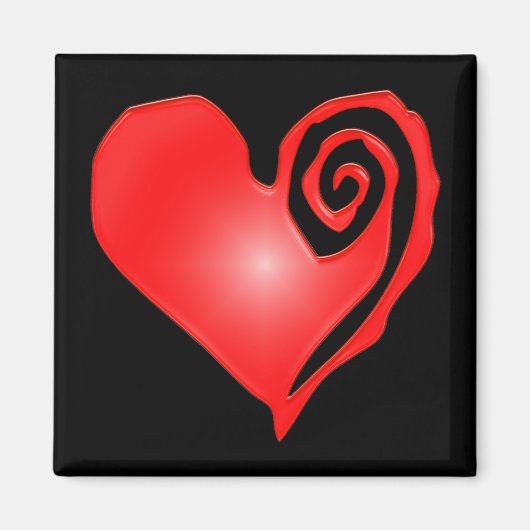 zwart of wit hartkloppend magneet (Voorkant)