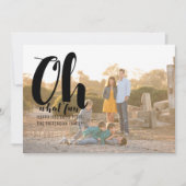 Zwart Oh Wat leuk Vakantie Foto Flat Kaart (Voorkant)