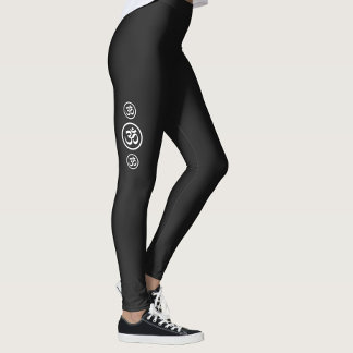 Zwart Ohm Symbool Yoga Workout Leggings