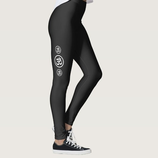 Zwart Ohm Symbool Yoga Workout Leggings