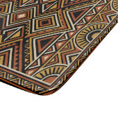 Zwart Oker Boho Abstract Oppervlaktestructuur Snijplank (Hoek)