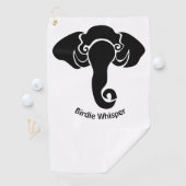 Zwart Olifant Familie Thuis Adres Republikein Golfhanddoek (Insitu)