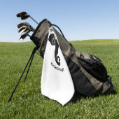 Zwart Olifant Familie Thuis Adres Republikein Golfhanddoek (Groen)