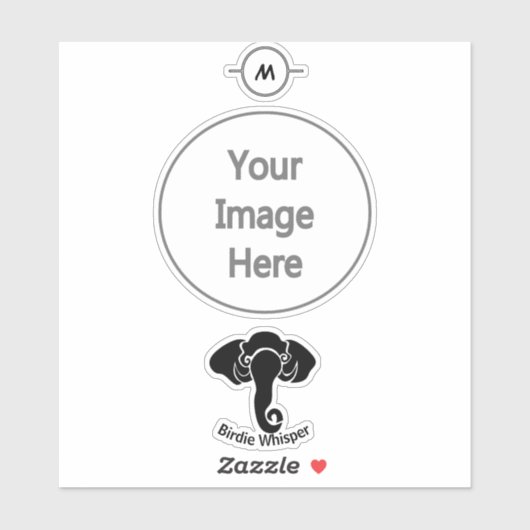 Zwart Olifant Familie Thuis Adres Republikein Sticker (Vel)