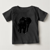 Zwart Olifant Silhouet (Voorkant)