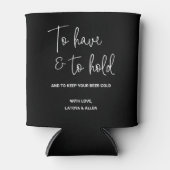 Zwart om een biertje te hebben en te houden... blikjeskoeler (Voorkant)