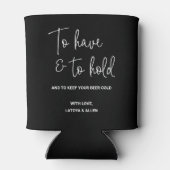 Zwart om een biertje te hebben en te houden... blikjeskoeler (Achterkant)