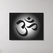 Zwart OM-symbool Canvas Afdruk (Voorkant)